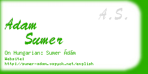 adam sumer business card